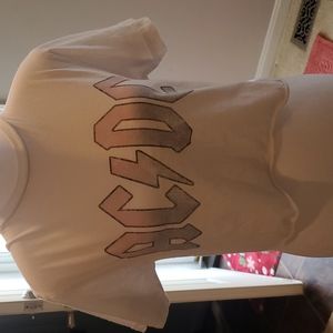 T-shirt, purple and blue words, size small